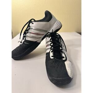 Adidas Barricade Tennis Shoes Men's Size 13 Black Metallic Gray Sneakers